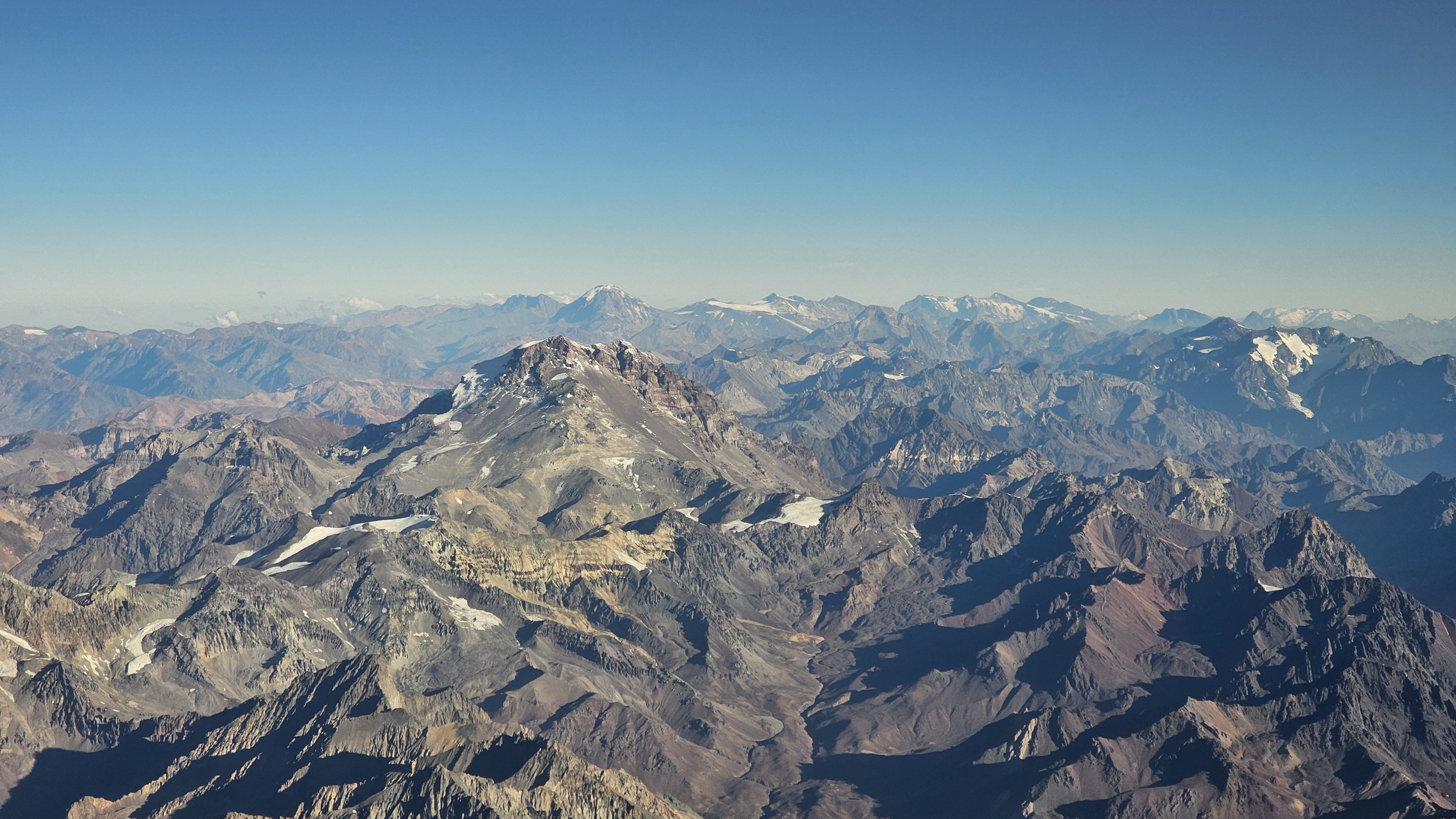 Aconcágua visto do avião na volta de Santiago a São Paulo